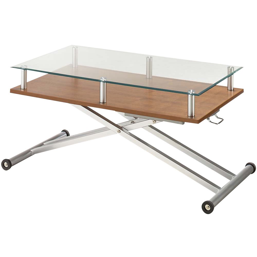 ディノス dinos ガラス 二重天板昇降式ダイニングテーブル 飛散防止フィルム貼りガラス 二重天板昇降式リフティング